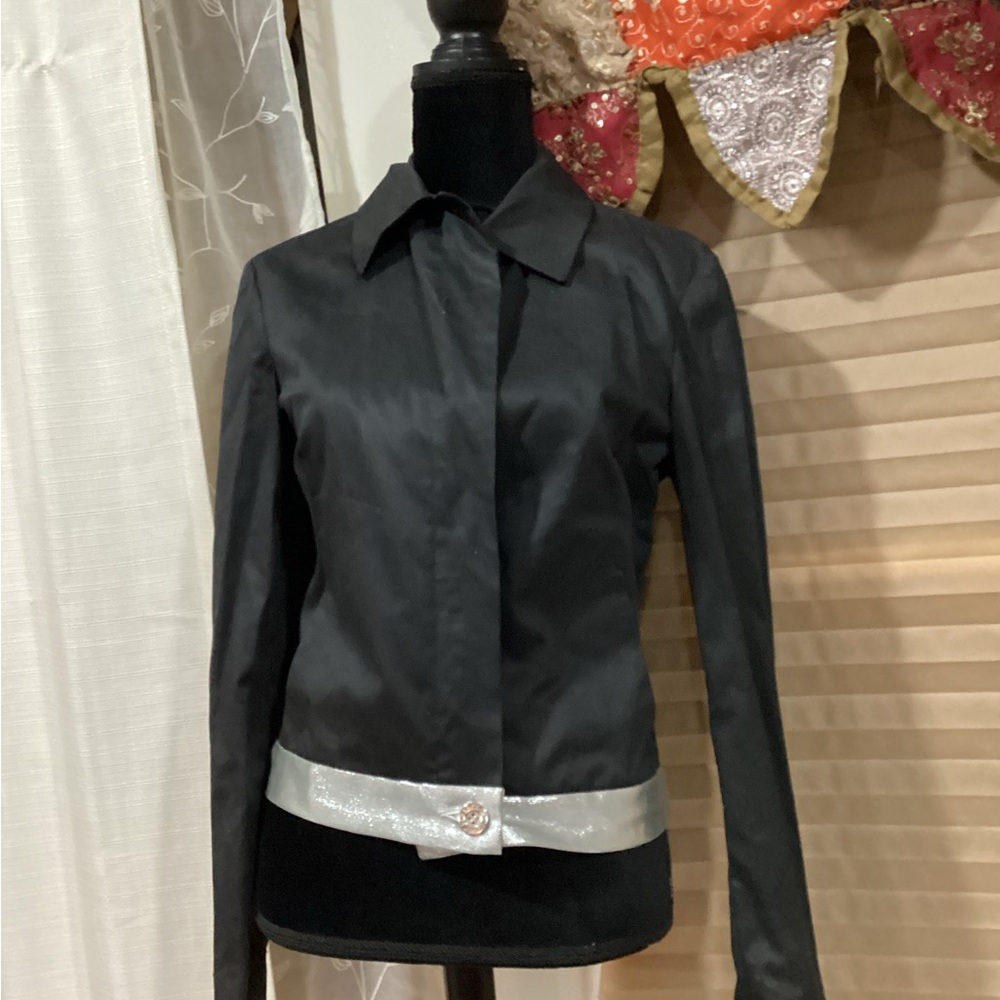 Chic Black jacket with silver sparkle bottom